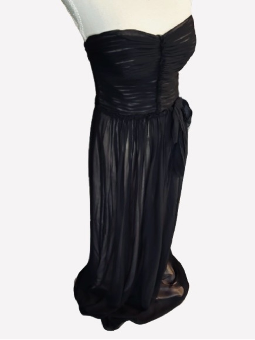 Vintage GODDESS Illusion JILL STUART Strapless Dress Gown Small Y2K 90s Size 4